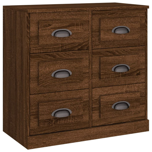 vidaXL Sideboard Brown Oak 70x35.5x67.5 cm Engineered Wood