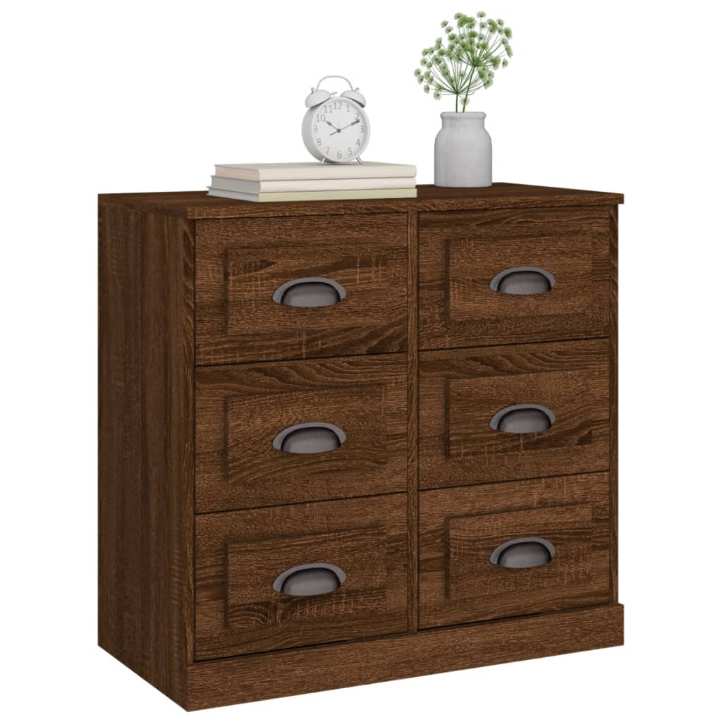 vidaXL Sideboard Brown Oak 70x35.5x67.5 cm Engineered Wood