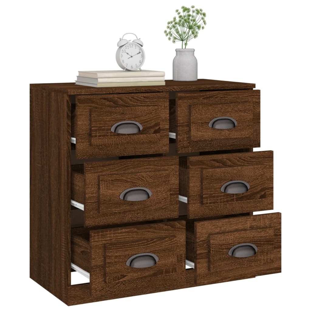 vidaXL Sideboard Brown Oak 70x35.5x67.5 cm Engineered Wood