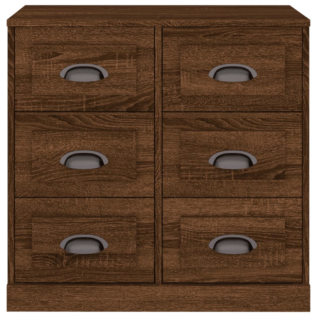 vidaXL Sideboard Brown Oak 70x35.5x67.5 cm Engineered Wood