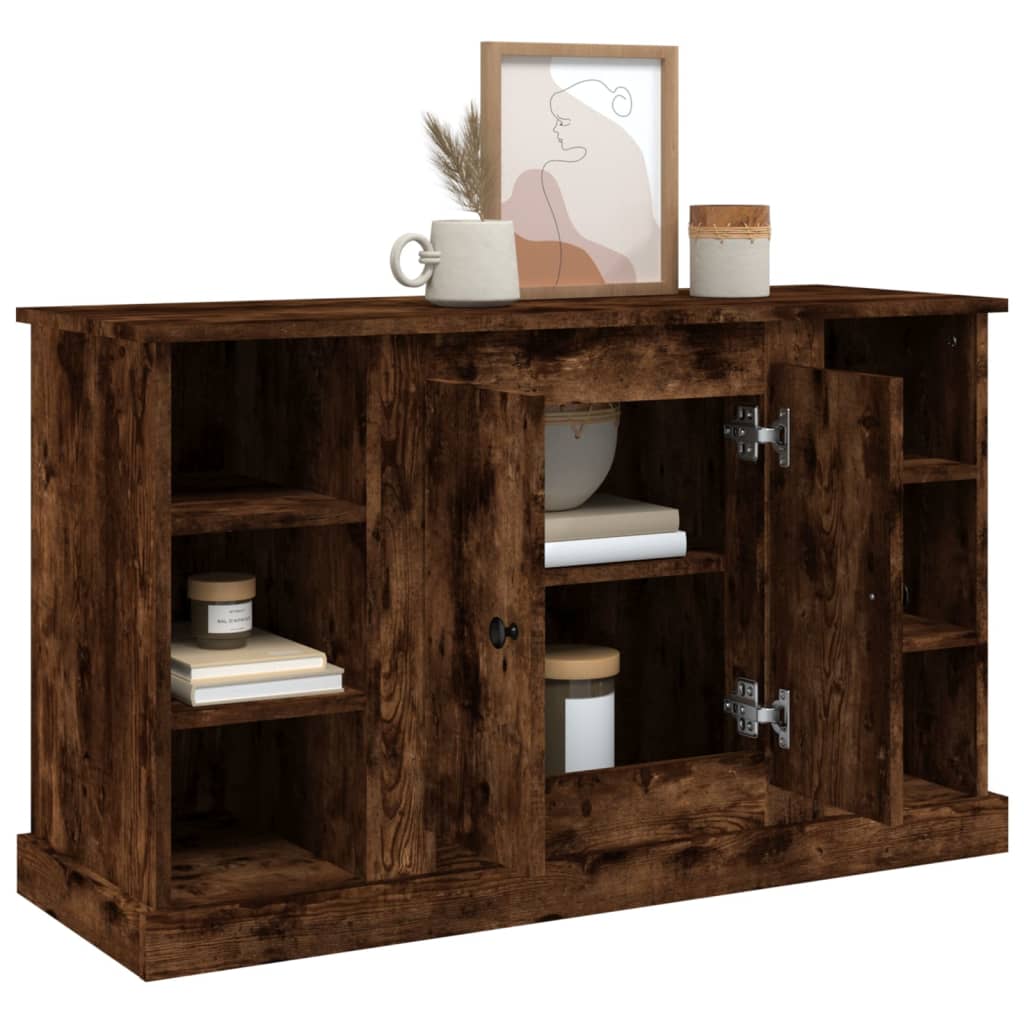 vidaXL Sideboard Smoked Oak 100x35.5x60 cm Engineered Wood