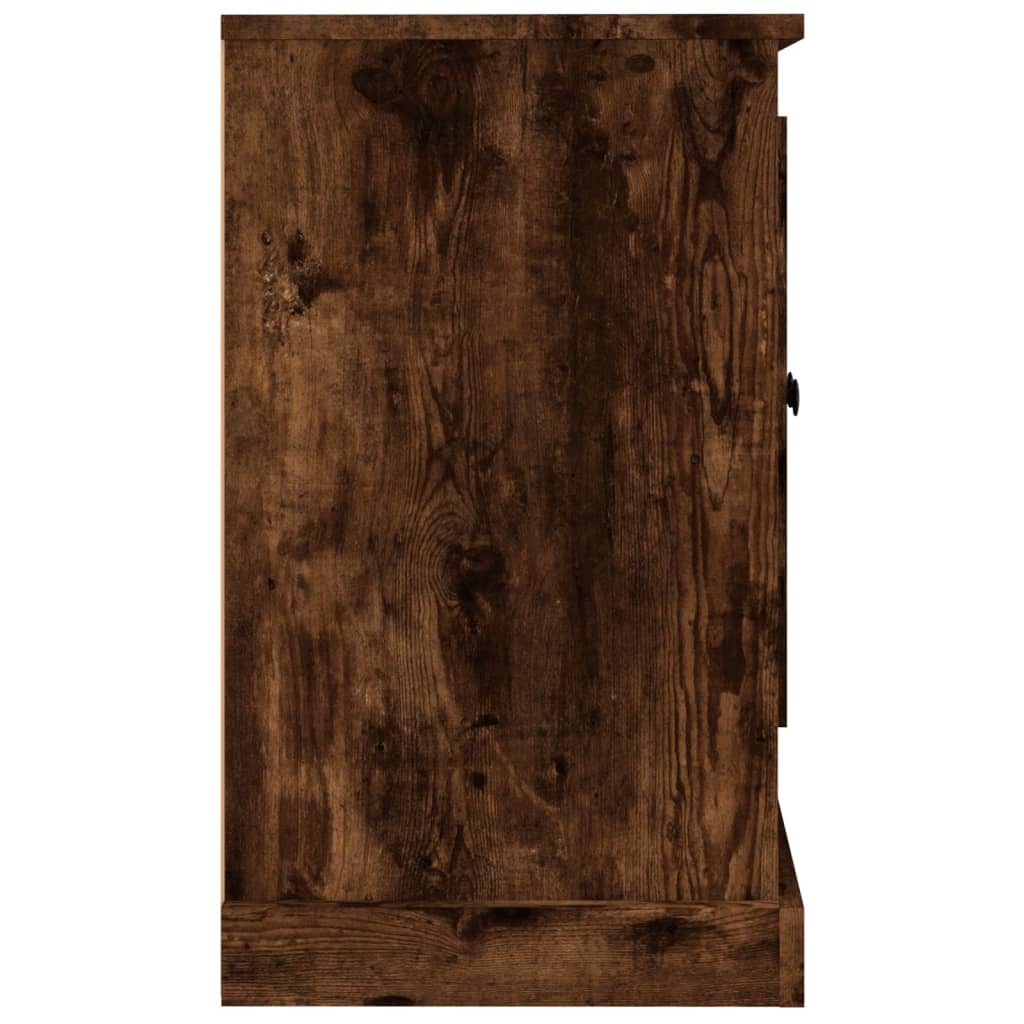 vidaXL Sideboard Smoked Oak 100x35.5x60 cm Engineered Wood