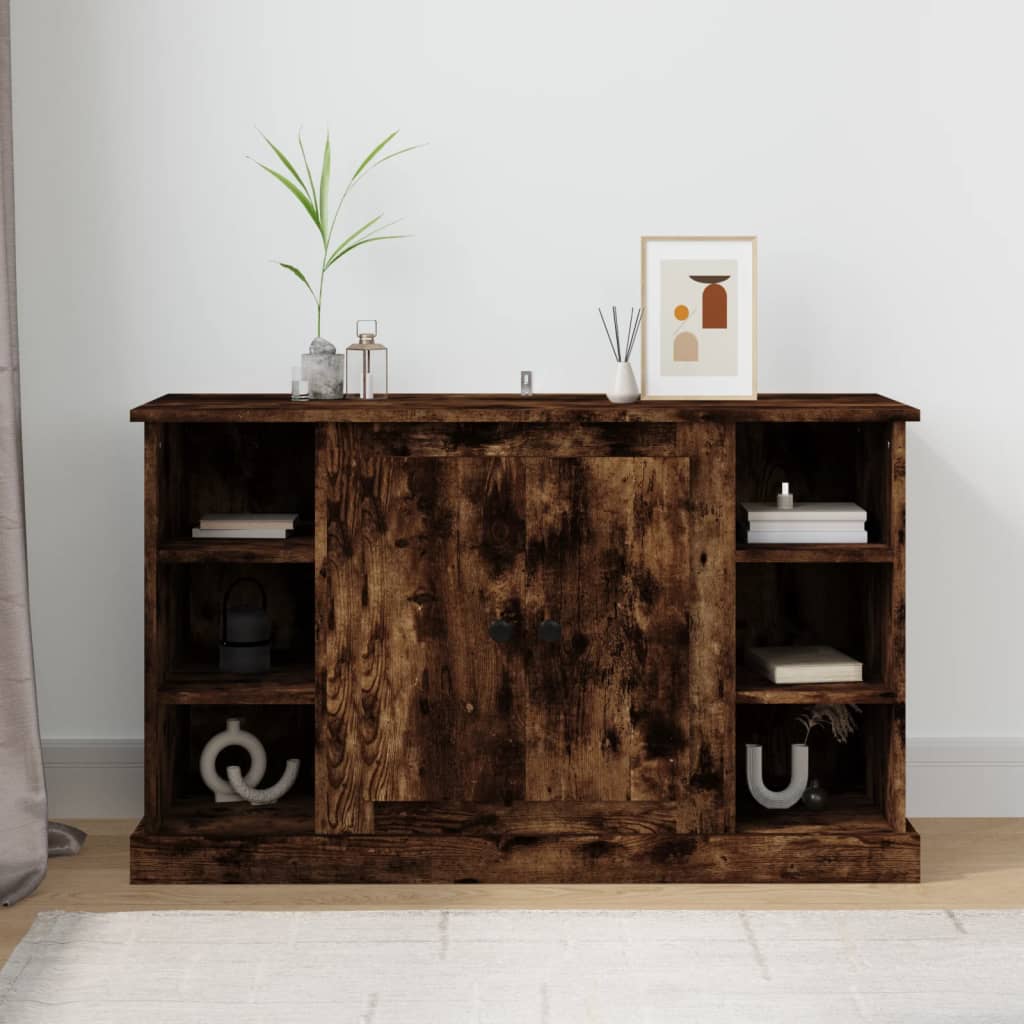 vidaXL Sideboard Smoked Oak 100x35.5x60 cm Engineered Wood