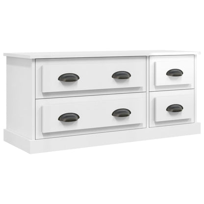 vidaXL TV Cabinet High Gloss White 100x35,5x45 cm Engineered Wood