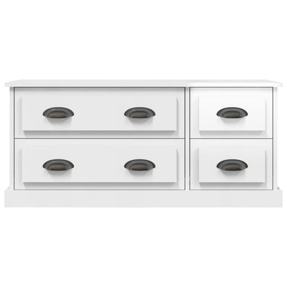 vidaXL TV Cabinet High Gloss White 100x35.5x45 cm Engineered Wood