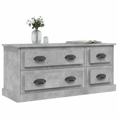 vidaXL TV Cabinet Concrete Grey 100x35,5x45 cm Engineered Wood