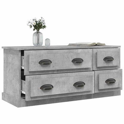 vidaXL TV Cabinet Concrete Grey 100x35,5x45 cm Engineered Wood