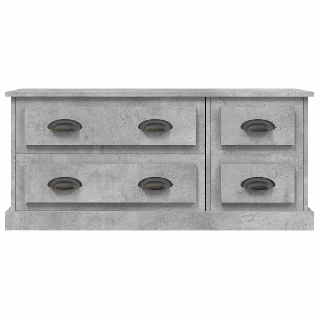vidaXL TV Cabinet Concrete Grey 100x35.5x45 cm Engineered Wood