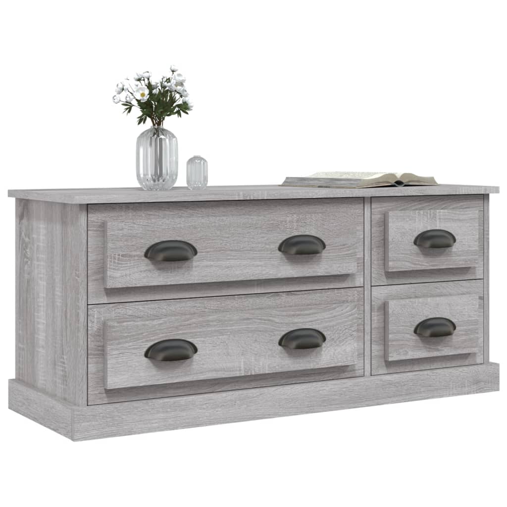 vidaXL TV Cabinet Grey Sonoma 100x35,5x45 cm Engineered Wood