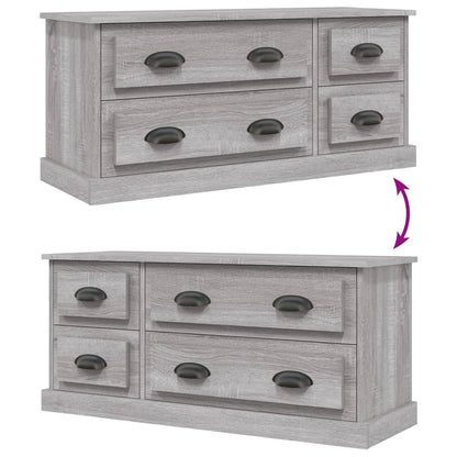 vidaXL TV Cabinet Grey Sonoma 100x35,5x45 cm Engineered Wood
