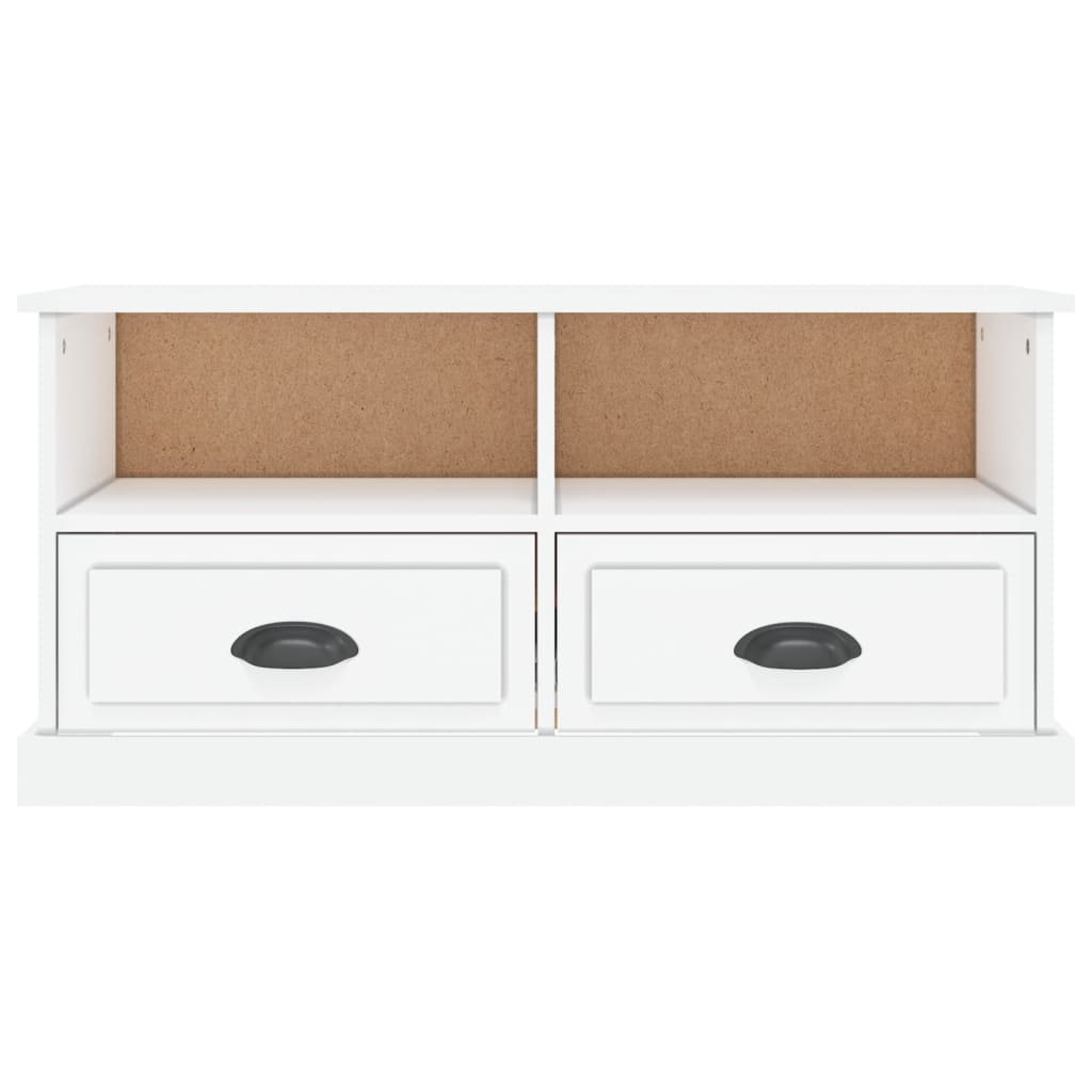 vidaXL TV Cabinet High Gloss White 93x35.5x45 cm Engineered Wood