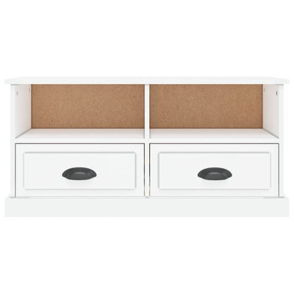 vidaXL TV Cabinet High Gloss White 93x35.5x45 cm Engineered Wood