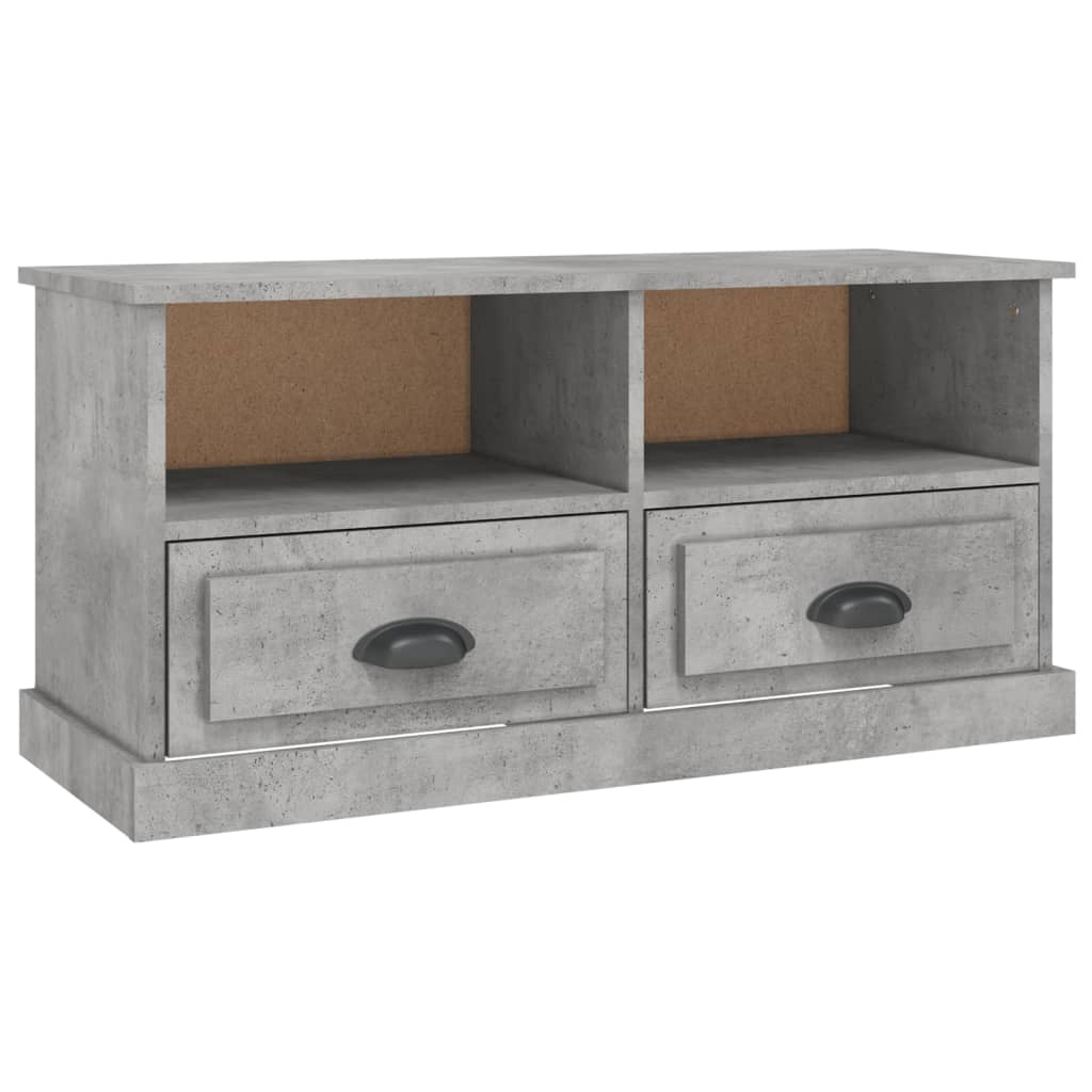 vidaXL TV Cabinet Concrete Grey 93x35,5x45 cm Engineered Wood