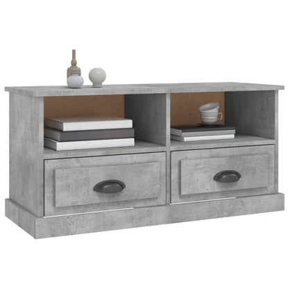 vidaXL TV Cabinet Concrete Grey 93x35,5x45 cm Engineered Wood