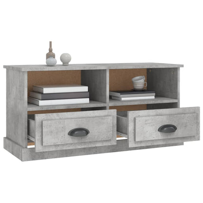 vidaXL TV Cabinet Concrete Grey 93x35.5x45 cm Engineered Wood