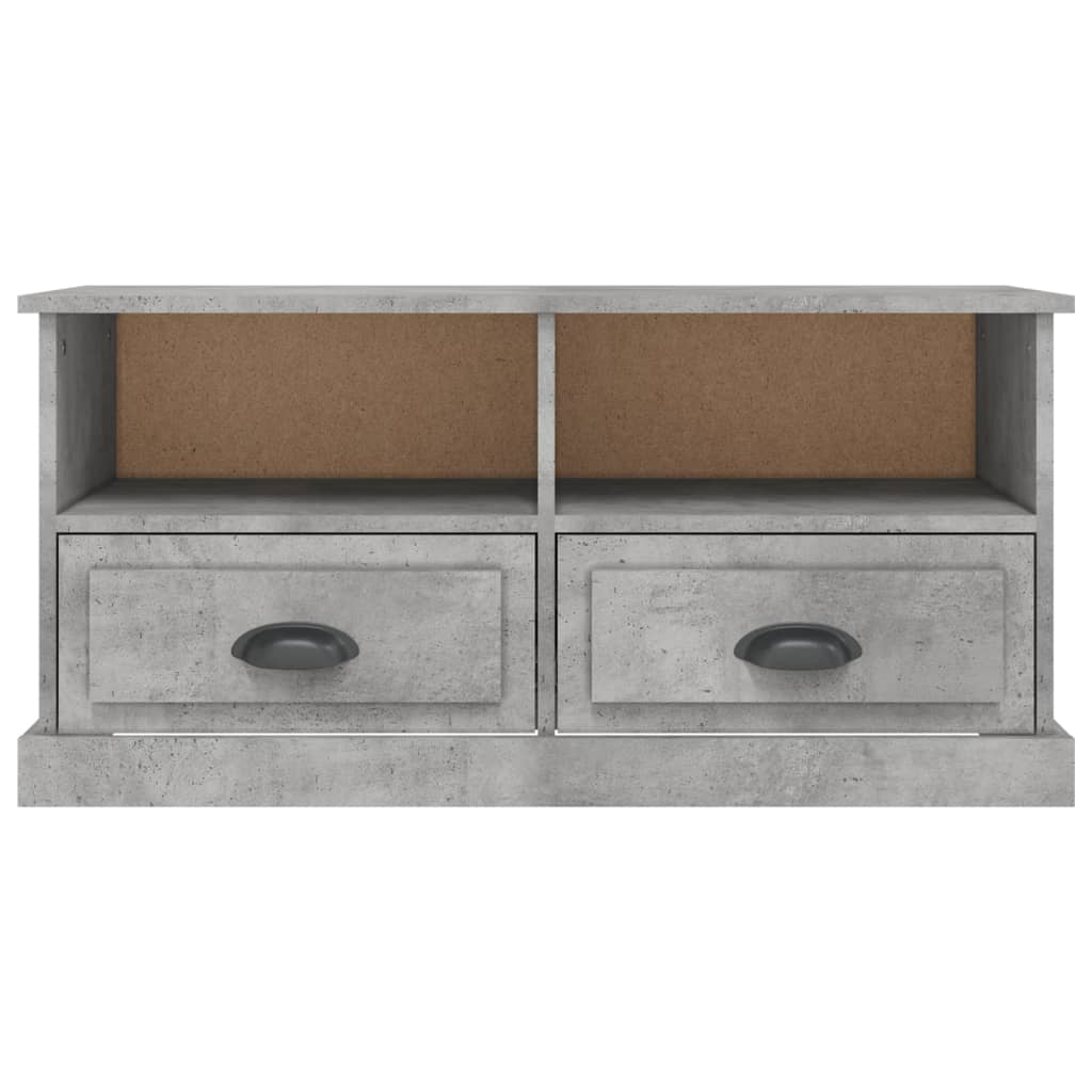 vidaXL TV Cabinet Concrete Grey 93x35,5x45 cm Engineered Wood