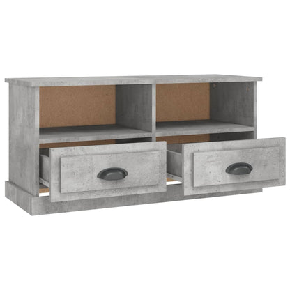 vidaXL TV Cabinet Concrete Grey 93x35.5x45 cm Engineered Wood