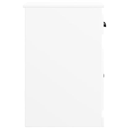 vidaXL Side Cabinet with Drawer White 40x50x75 cm Engineered Wood