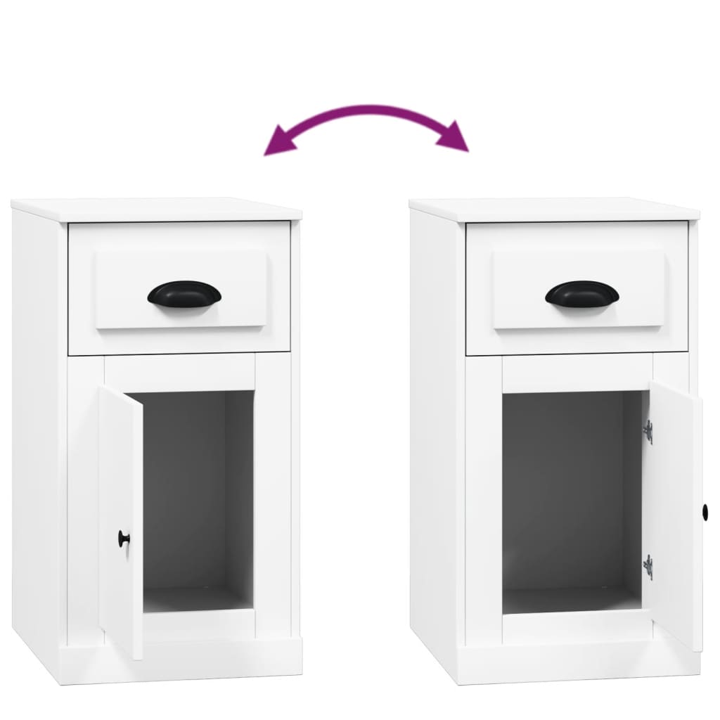 vidaXL Side Cabinet with Drawer White 40x50x75 cm Engineered Wood