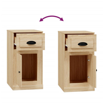 vidaXL Side Cabinet with Drawer Sonoma Oak 40x50x75 cm Engineered Wood