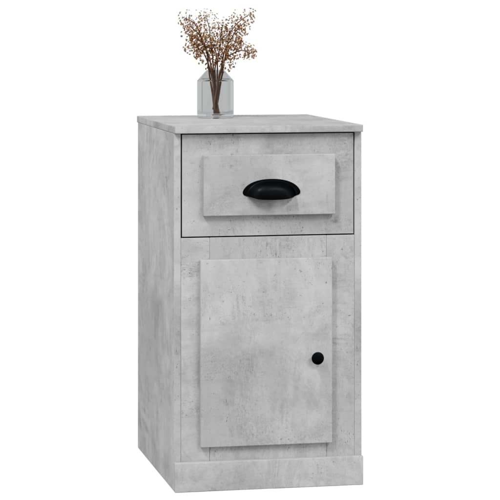 vidaXL Side Cabinet with Drawer Concrete Grey 40x50x75 cm