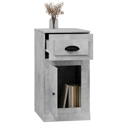 vidaXL Side Cabinet with Drawer Concrete Grey 40x50x75 cm