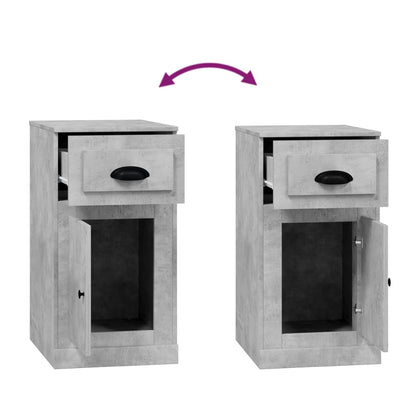 vidaXL Side Cabinet with Drawer Concrete Grey 40x50x75 cm