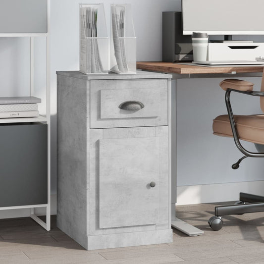 vidaXL Side Cabinet with Drawer Concrete Grey 40x50x75 cm