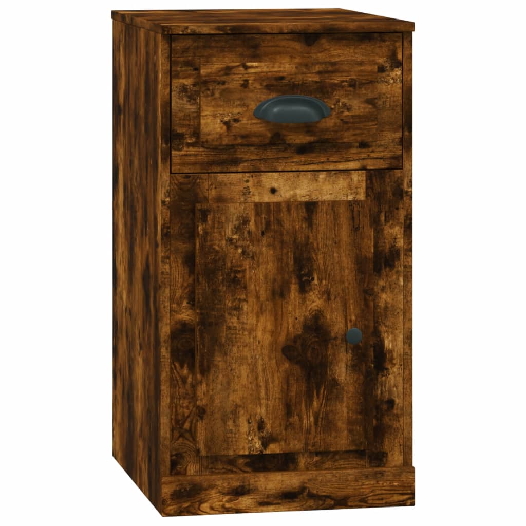 vidaXL Side Cabinet with Drawer Smoked Oak 40x50x75 cm Engineered Wood