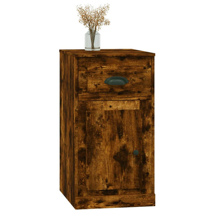 vidaXL Side Cabinet with Drawer Smoked Oak 40x50x75 cm Engineered Wood