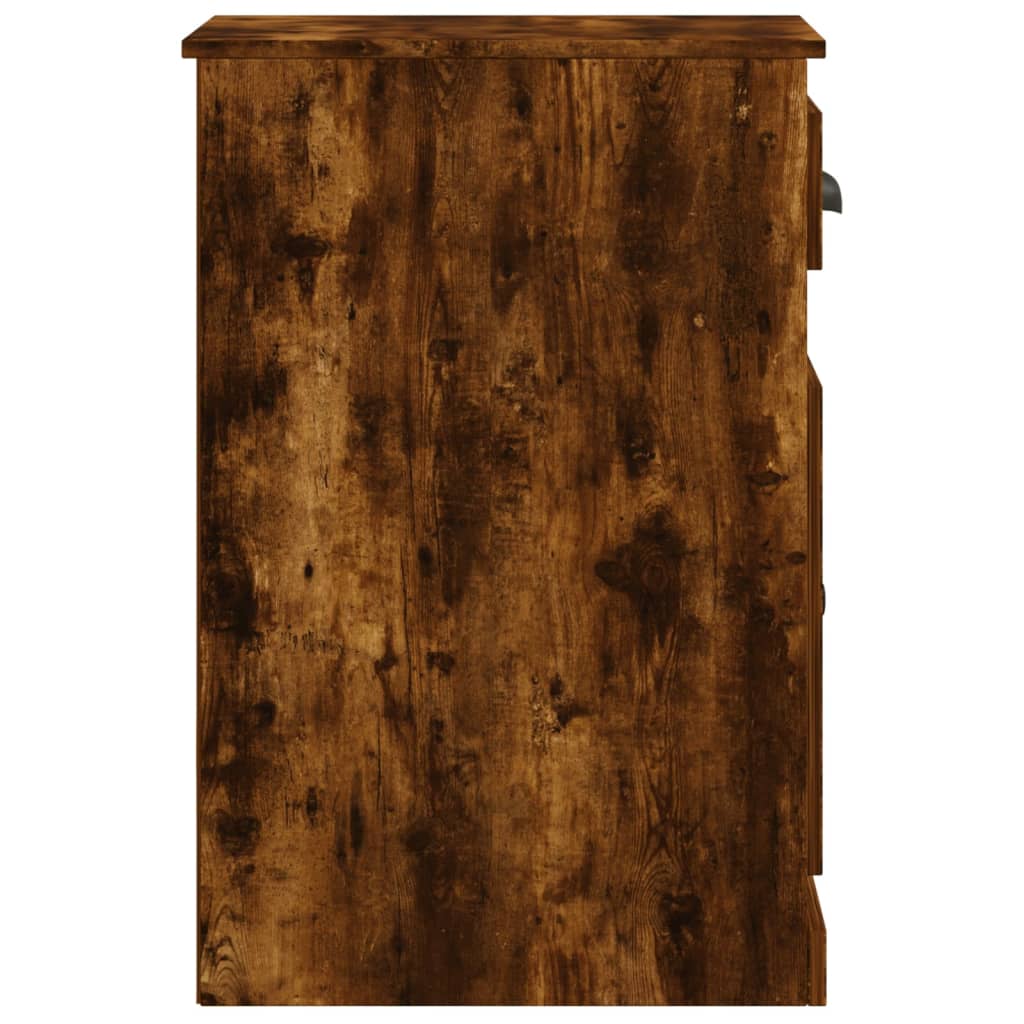 vidaXL Side Cabinet with Drawer Smoked Oak 40x50x75 cm Engineered Wood