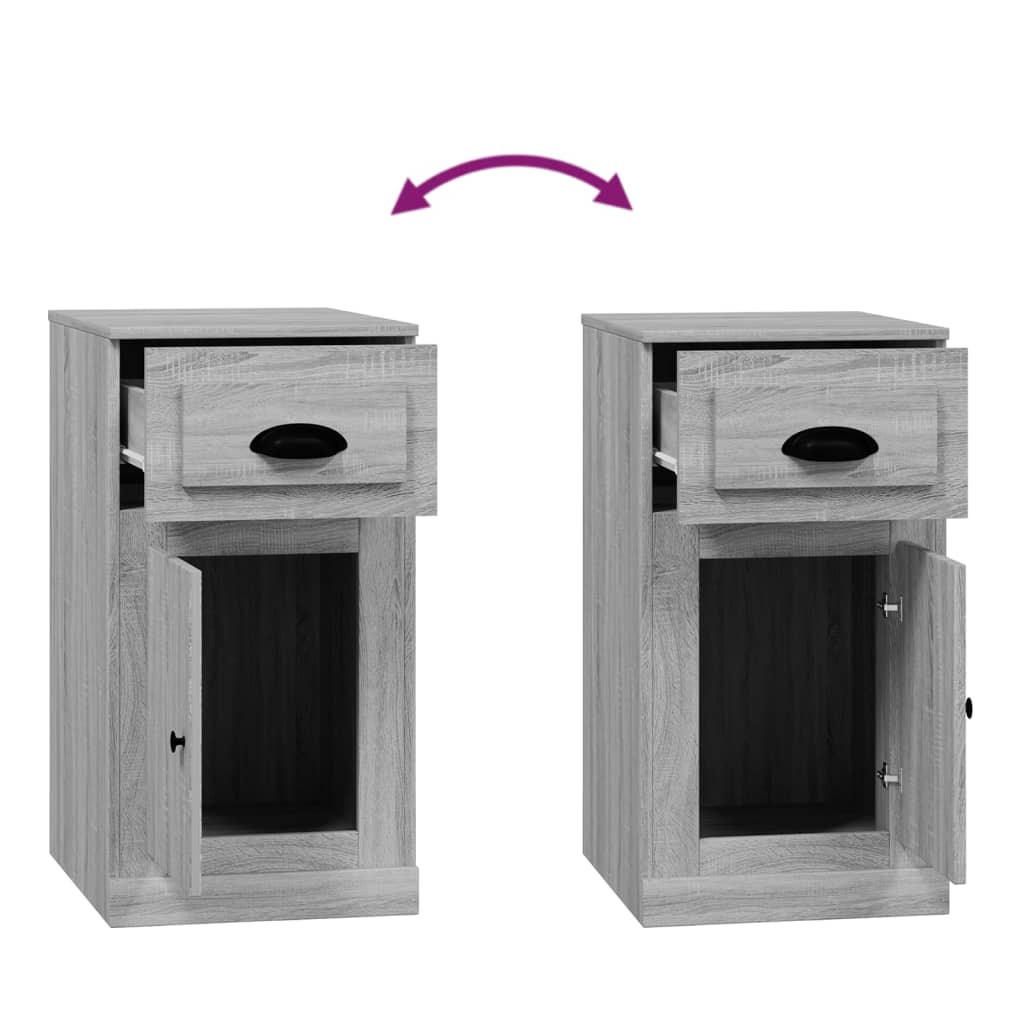 vidaXL Side Cabinet with Drawer Grey Sonoma 40x50x75cm Engineered Wood