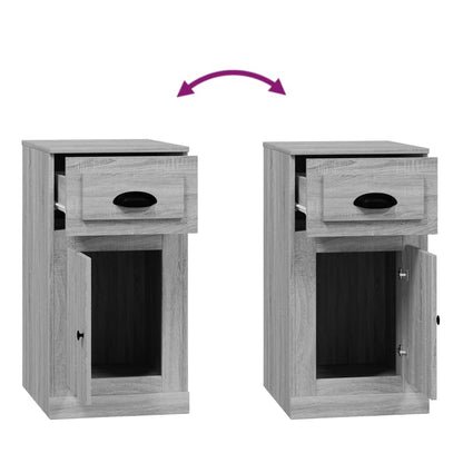 vidaXL Side Cabinet with Drawer Grey Sonoma 40x50x75cm Engineered Wood