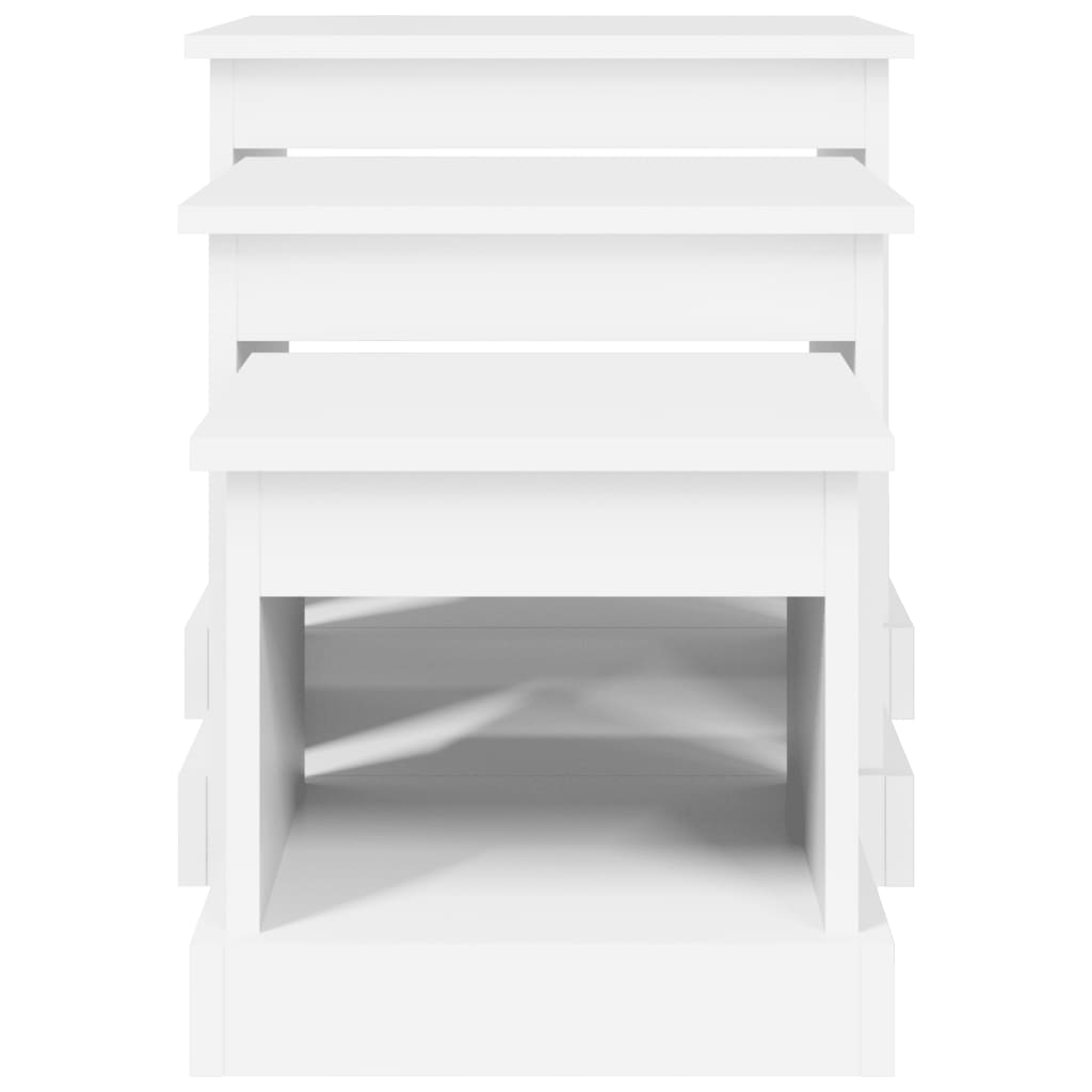 vidaXL Coffee Tables 3 pcs White Engineered Wood