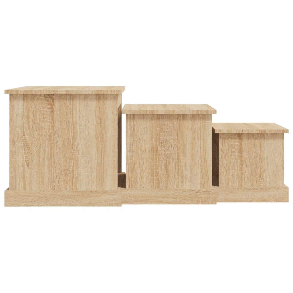 vidaXL Coffee Tables 3 pcs Sonoma Oak Engineered Wood