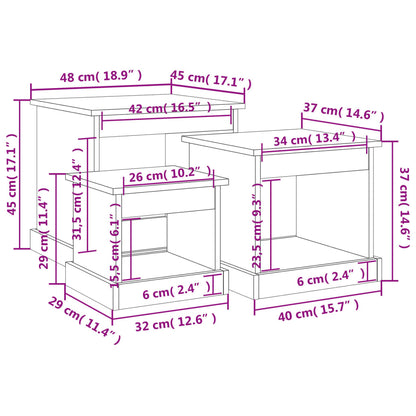 vidaXL Coffee Tables 3 pcs Sonoma Oak Engineered Wood