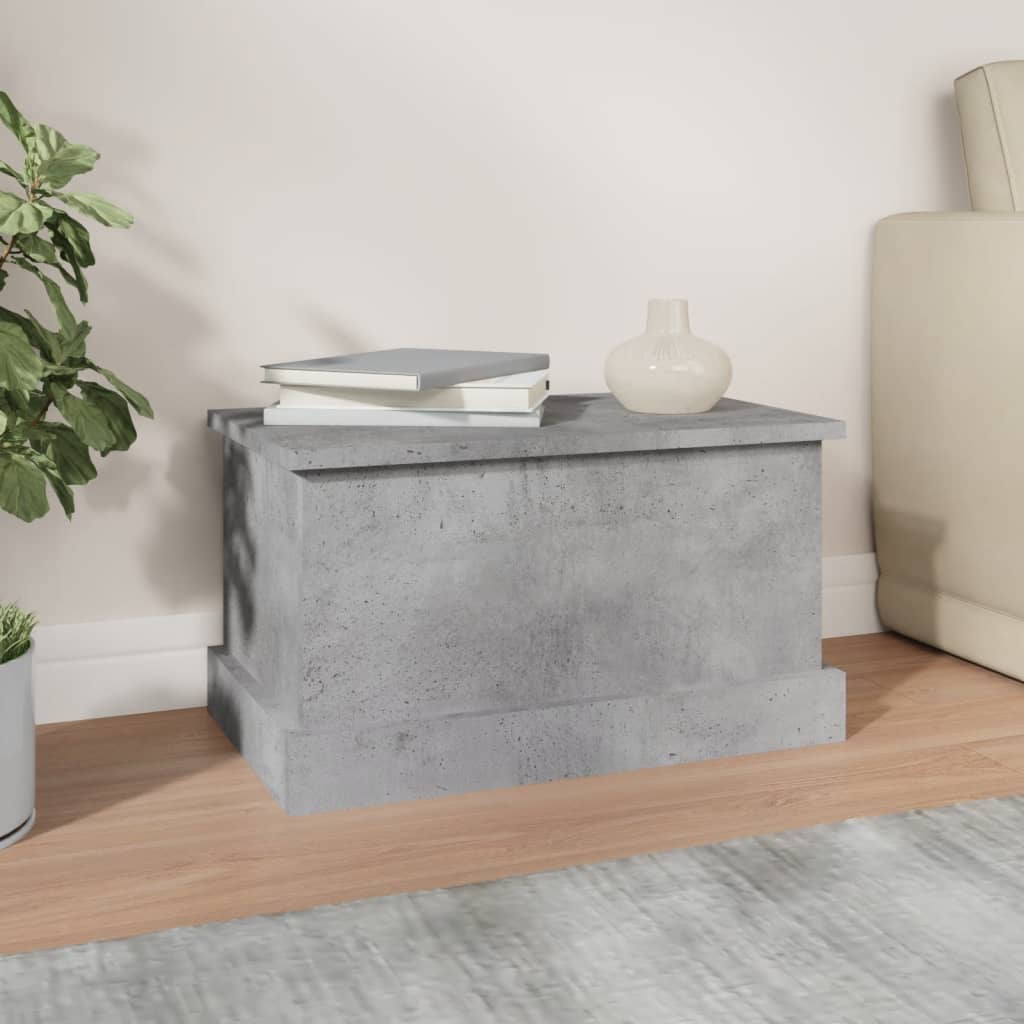 vidaXL Storage Box Concrete Grey 50x30x28 cm Engineered Wood