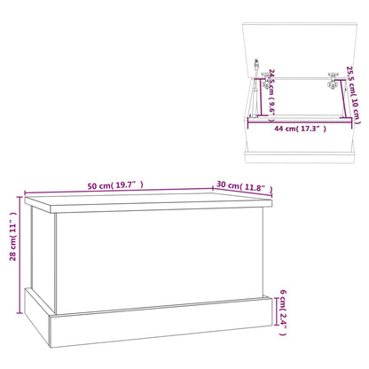 vidaXL Storage Box Concrete Grey 50x30x28 cm Engineered Wood