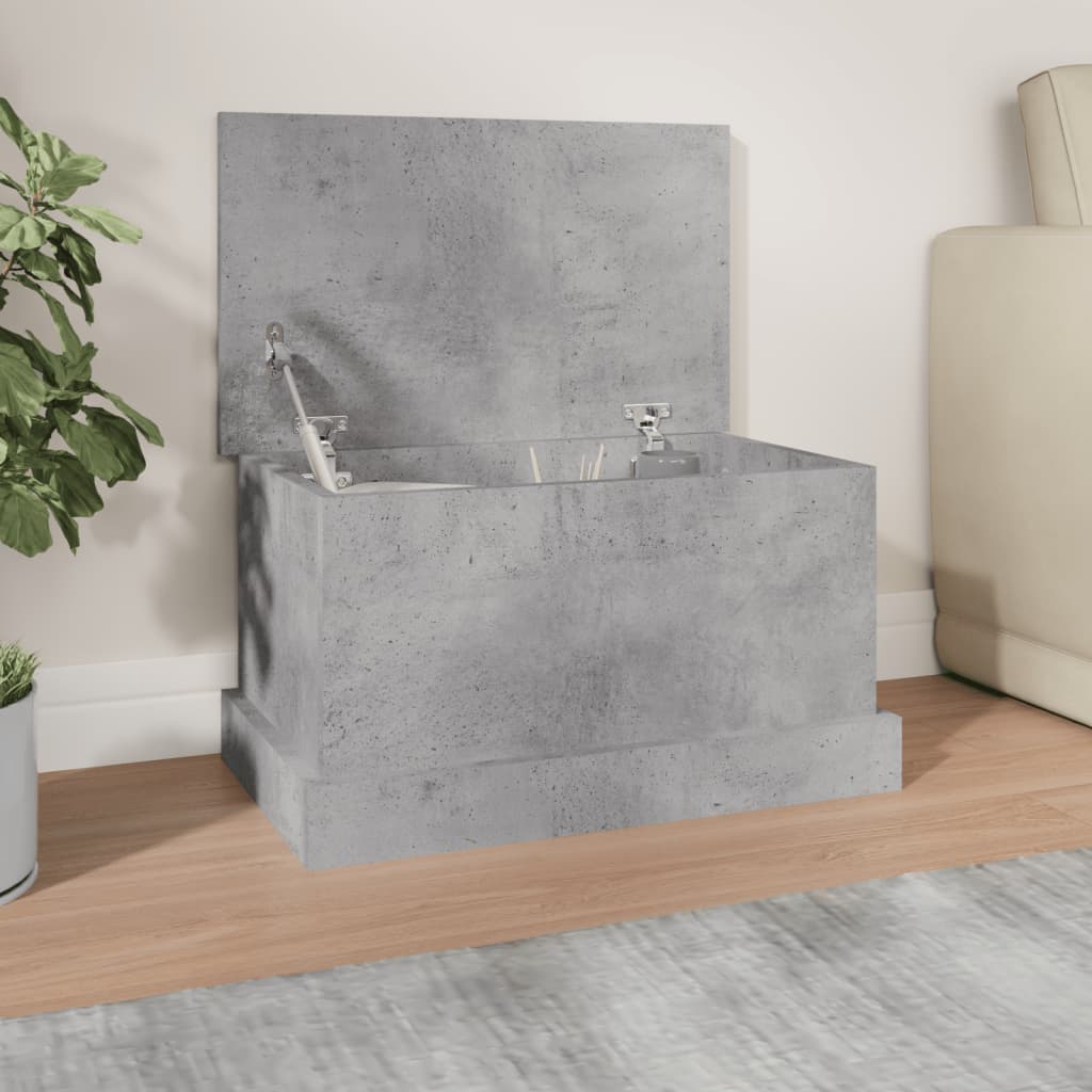 vidaXL Storage Box Concrete Grey 50x30x28 cm Engineered Wood
