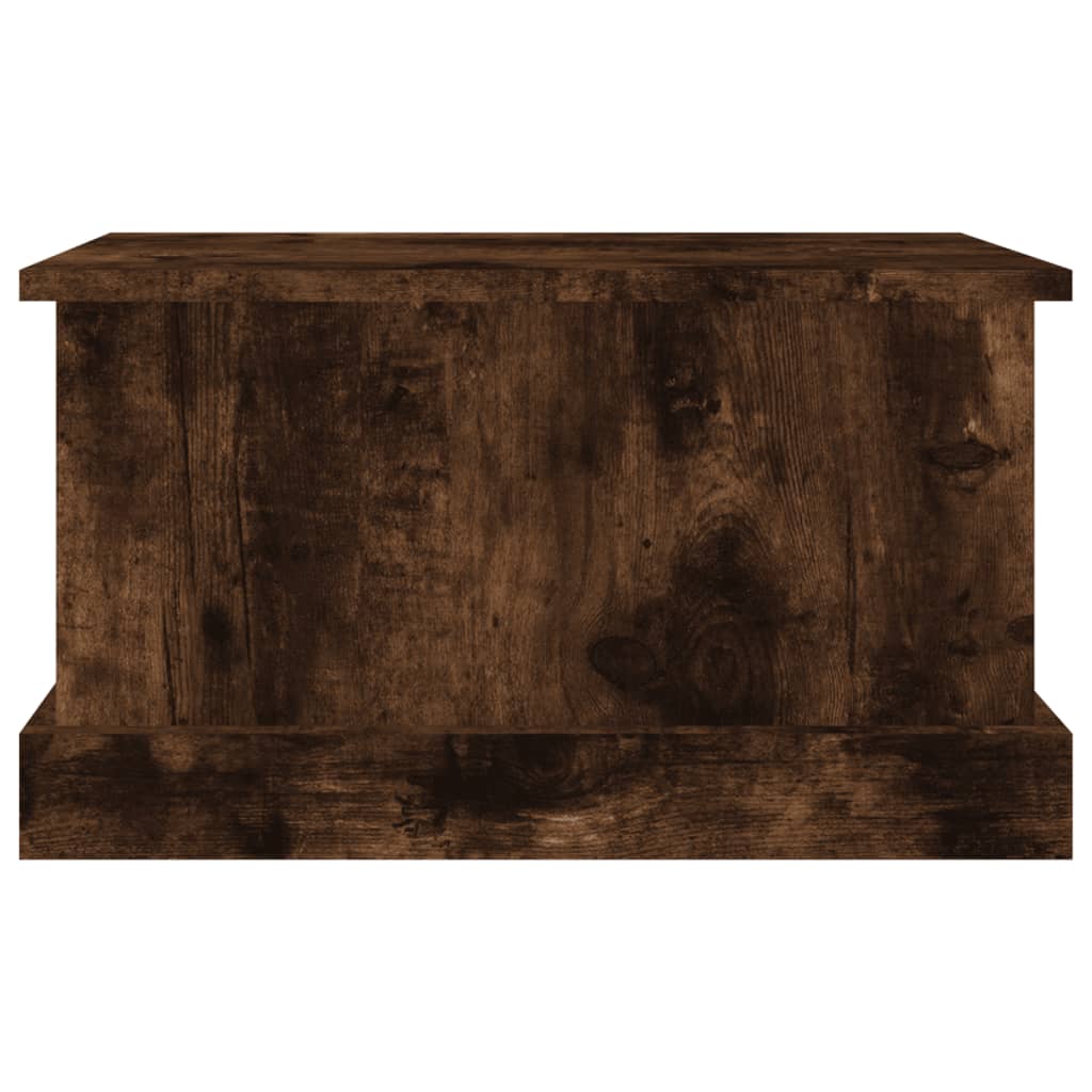 vidaXL Storage Box Smoked Oak 50x30x28 cm Engineered Wood