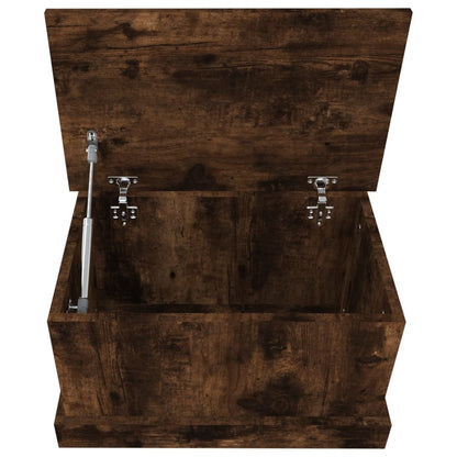 vidaXL Storage Box Smoked Oak 50x30x28 cm Engineered Wood