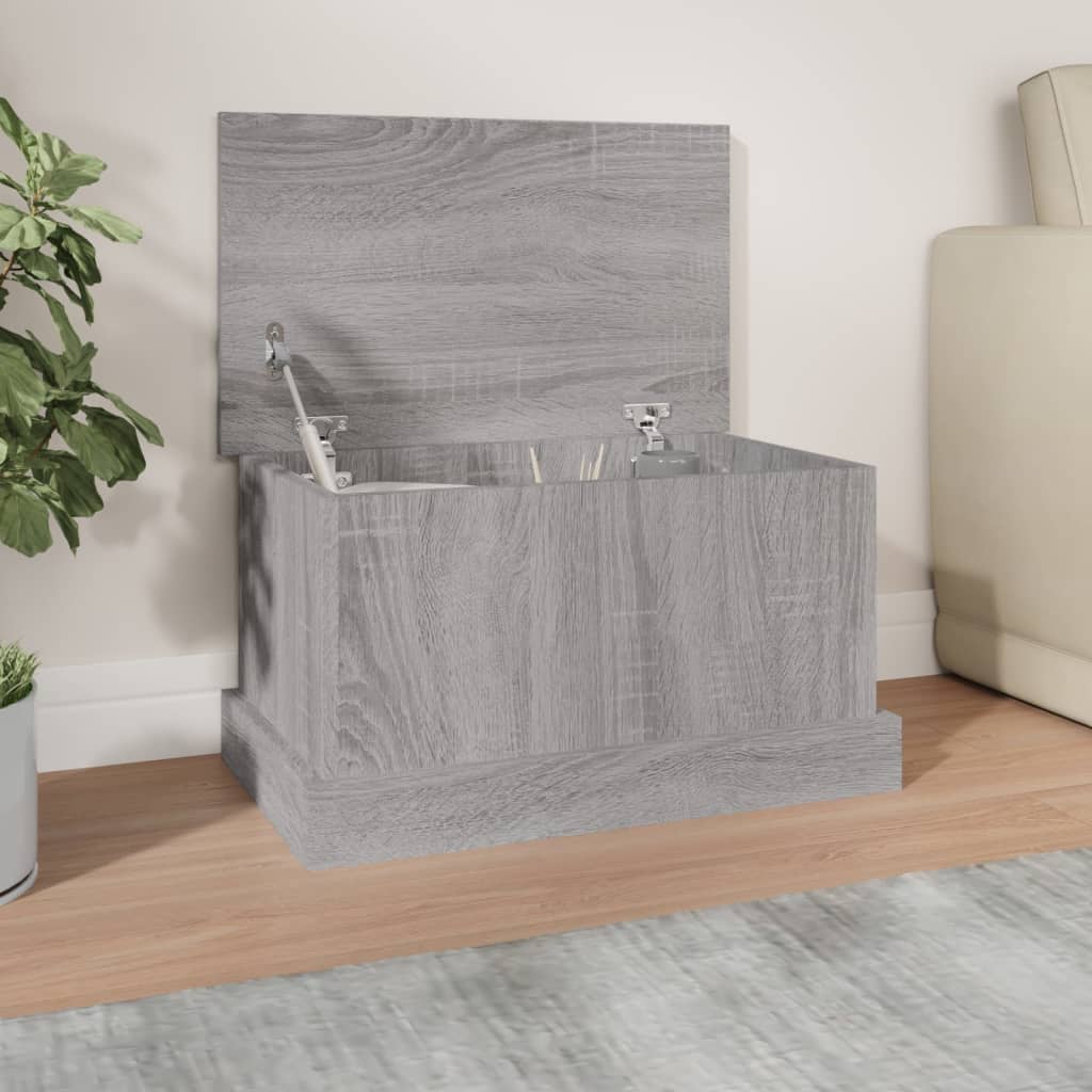 vidaXL Storage Box Grey Sonoma 50x30x28 cm Engineered Wood