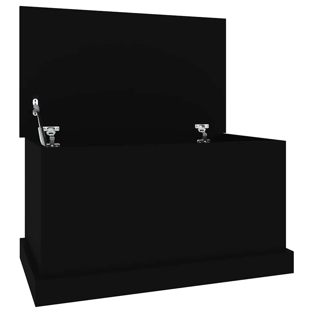 vidaXL Storage Box | Black | Engineered wood | Medium | Storage Box