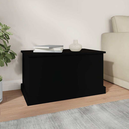 vidaXL Storage Box | Black | Engineered wood | Medium | Storage Box