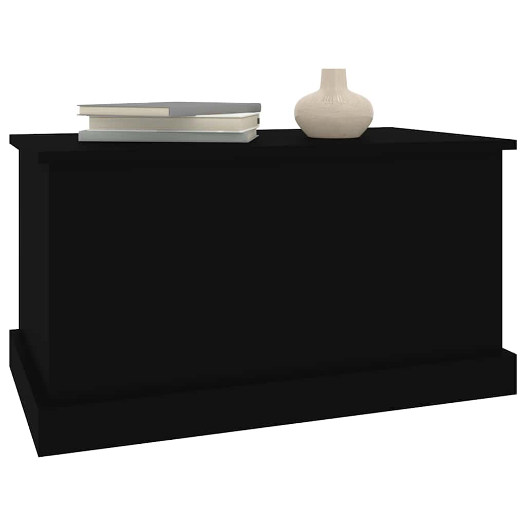 vidaXL Storage Box | Black | Engineered wood | Medium | Storage Box