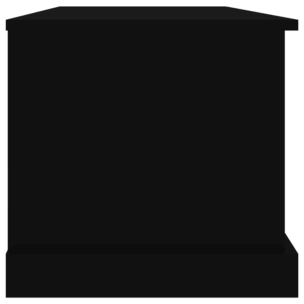 vidaXL Storage Box | Black | Engineered wood | Medium | Storage Box