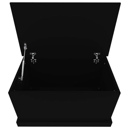 vidaXL Storage Box | Black | Engineered wood | Medium | Storage Box
