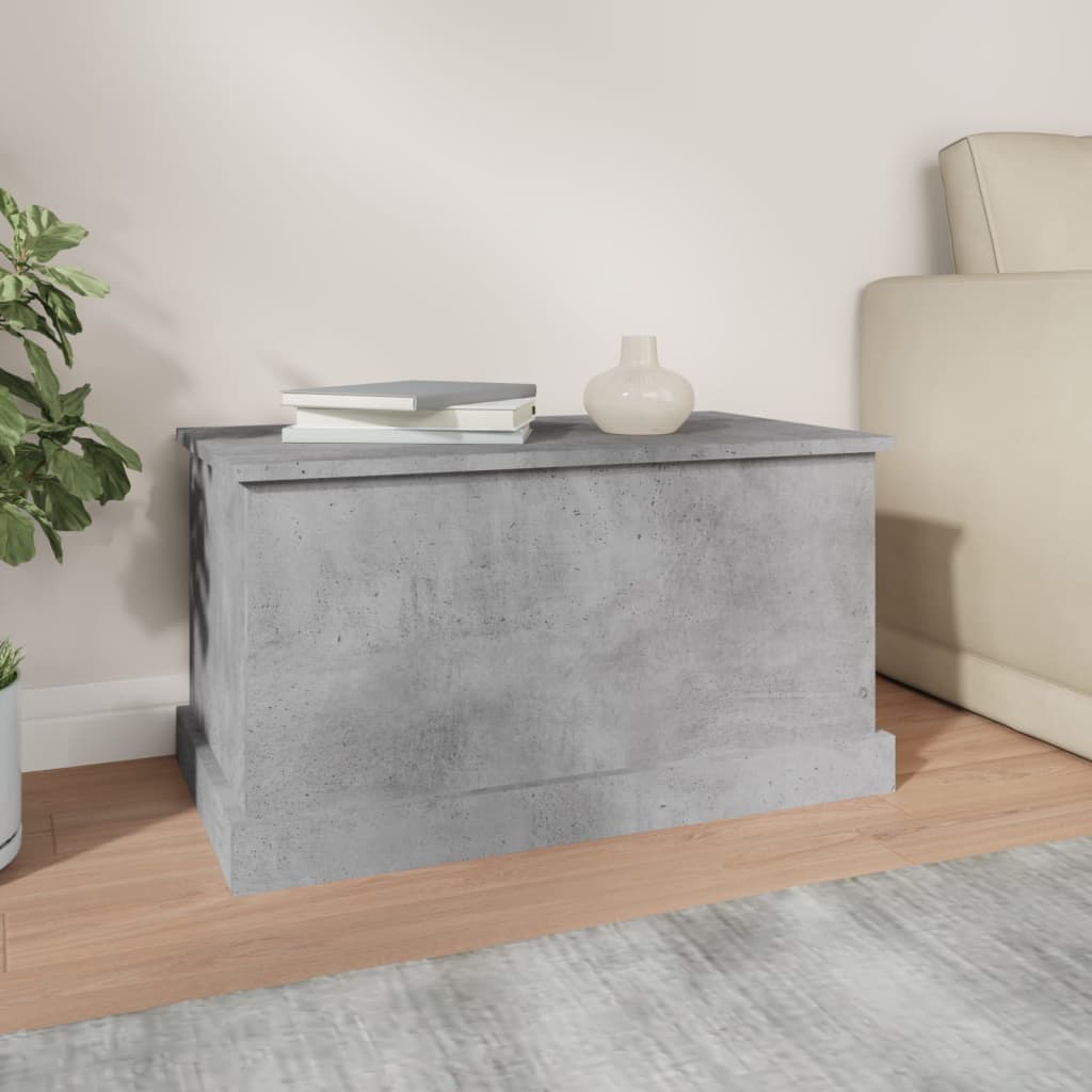 vidaXL Storage Box Concrete Grey 70x40x38 cm Engineered Wood