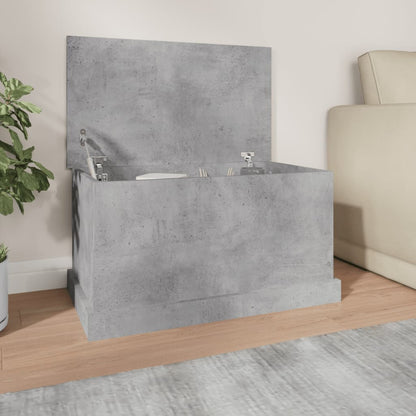 vidaXL Storage Box Concrete Grey 70x40x38 cm Engineered Wood
