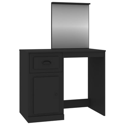 vidaXL Dressing Table | Black | Engineered wood, acrylic | Standard